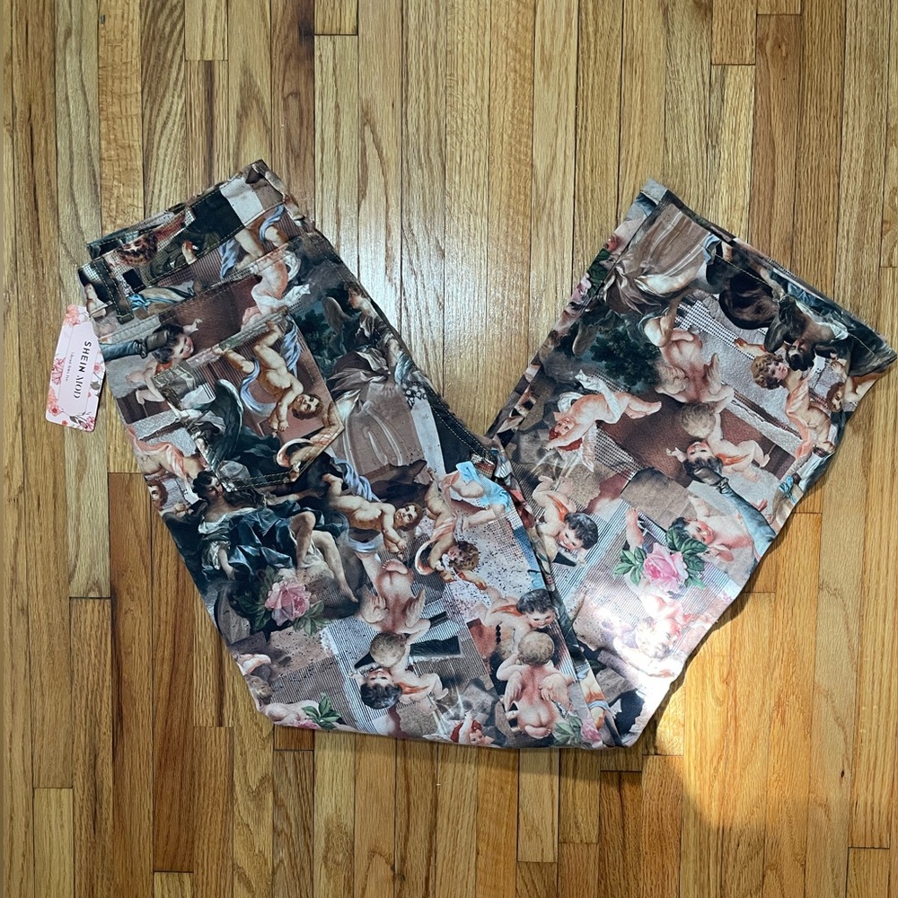 SHEIN - Cherub Print Pants
